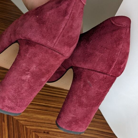 NAPOLEONI suede heels in burgundy color size 37 @S7 - Picture 7 of 13